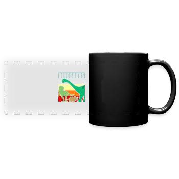 dinosaur - Full Colour Panoramic Mug - black - Front