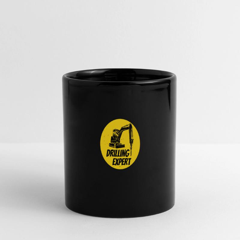 Drilling expert drilling machine construction site construction worker Full Colour Panoramic Mug