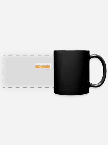 Handwerker Rechnung - Panorama-Tasse farbig - Schwarz