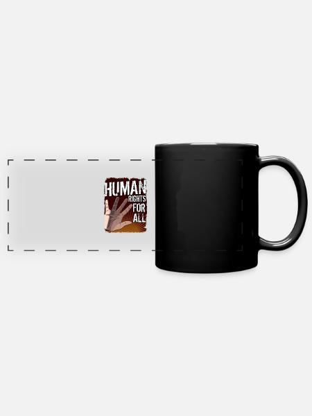 Human Rights - Cadeau - Mug panoramique uni - noir