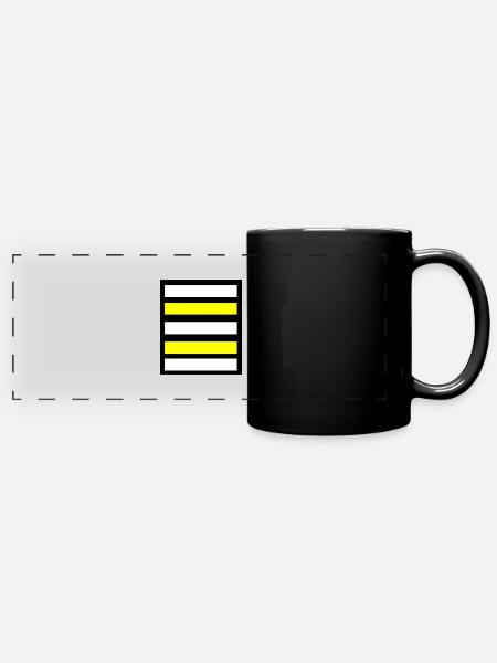 Oberstleutnant - Panorama-Tasse farbig - Schwarz