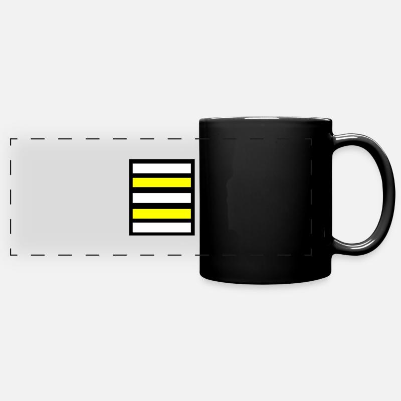 Oberstleutnant - Panorama-Tasse farbig - Schwarz