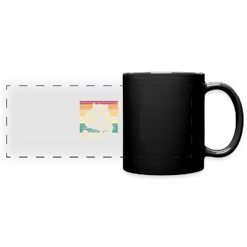 Ragdoll-Katze - Panorama-Tasse farbig - Schwarz - Vorne