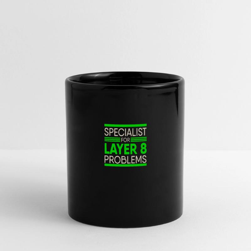 Specialist For Layer 8 Problems IT Support Admin Full Colour Panoramic Mug