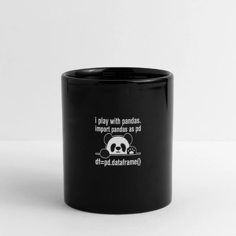 Python programmer IT nerd panda programming Full Colour Panoramic Mug