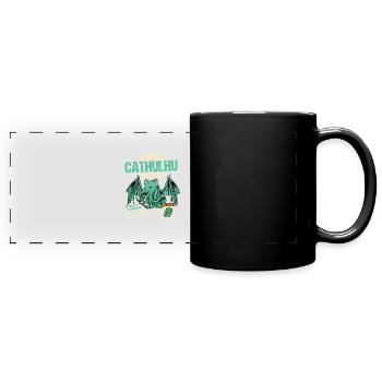 Un Cathulhu sauvage débarque - Kawaii - Mug panoramique uni - noir - Devant