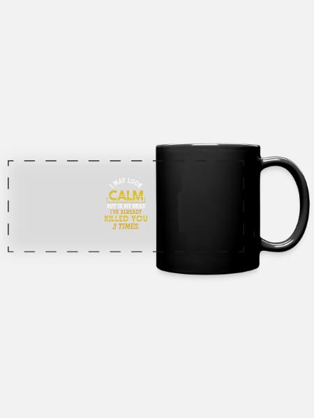 Sarkasmus Ironisch - Panorama-Tasse farbig - Schwarz