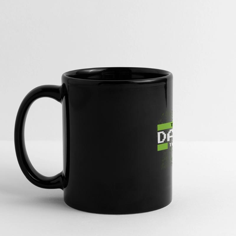 Talk Data To me Data Science und Datascientist Panorama-Tasse farbig