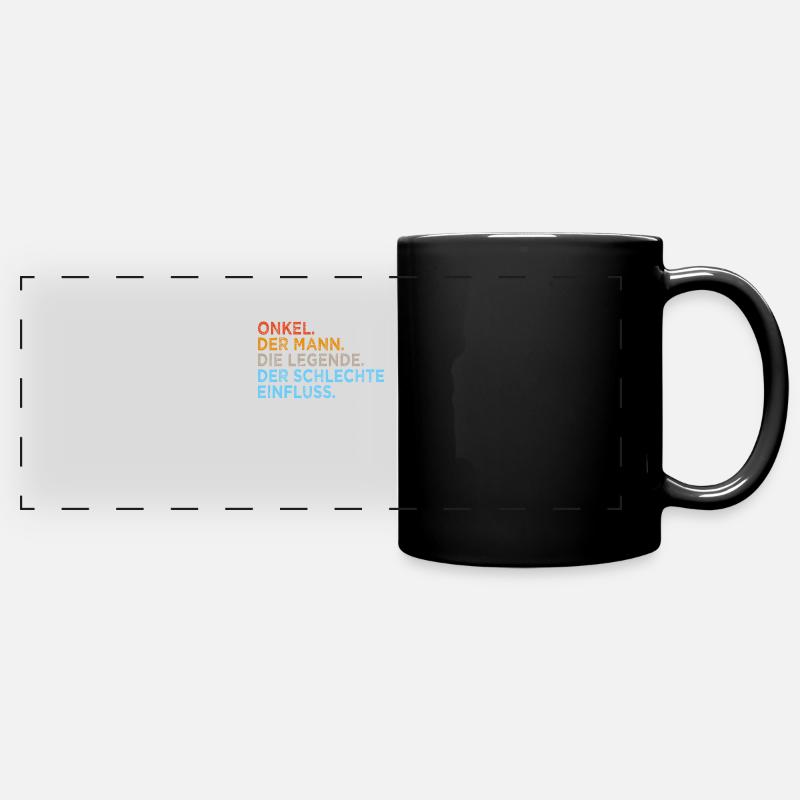 Onkel Legende Schlechter Einfluss - Panorama-Tasse farbig - Schwarz