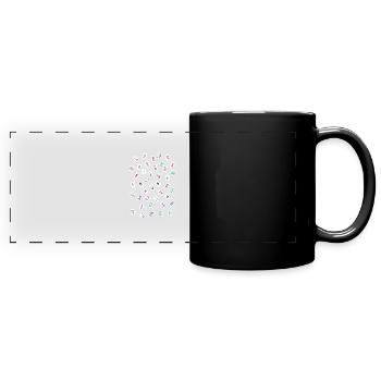 Scattered mahjong tiles - mahjong gift - Full Colour Panoramic Mug - black - Front