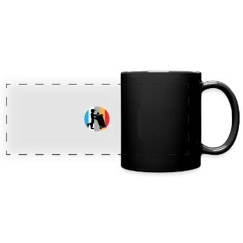Garbage man Waste disposal Waste bin waste separation - Full Colour Panoramic Mug - black - Front
