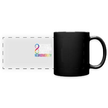 Neurodiversität Autismus Neurologischen Störungen - Panorama-Tasse farbig - Schwarz - Vorne