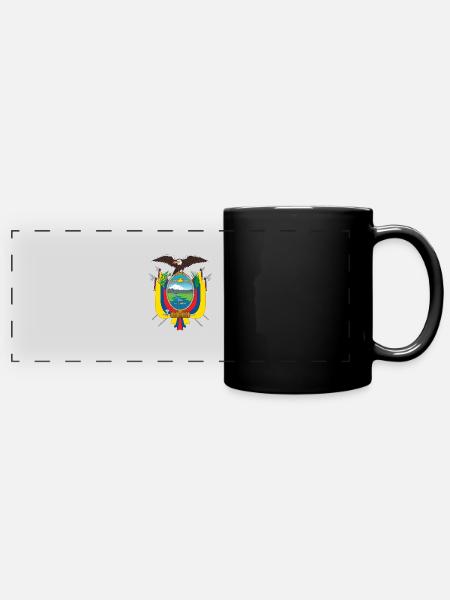Ecuador - Panorama-Tasse farbig - Schwarz