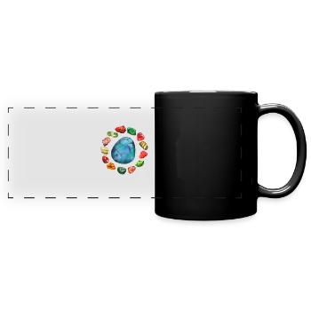 Minéraux Pierre Géologie Collectionneur Géologues minéraux - Mug panoramique uni - noir - Devant