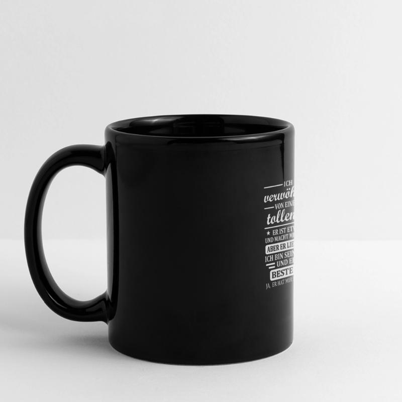 Frau Ehepartnerin Geschenk Verwöhnte Ehefrau Dame Panorama-Tasse farbig