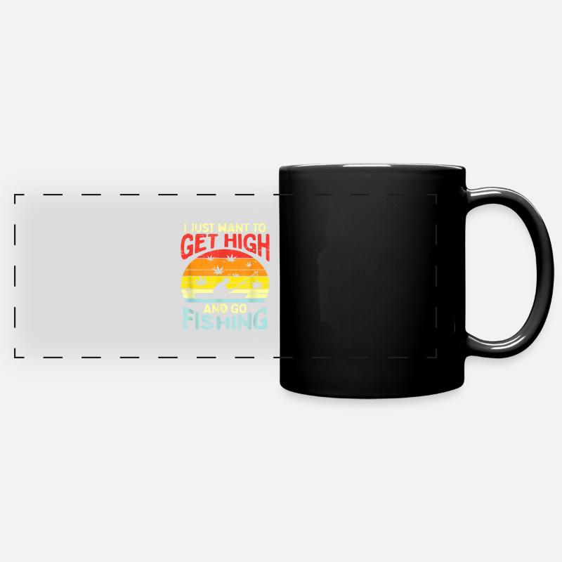 Cannabis Hemp THC 420 - Full Colour Panoramic Mug - black