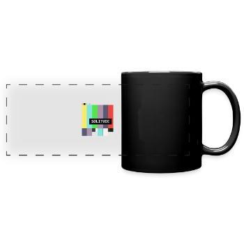 Solitude Vaporwave Retro Standby TV Glitch 90s Art - Panorama-Tasse farbig - Schwarz - Vorne