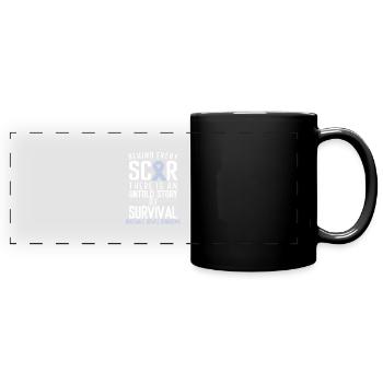 Bowel Syndrome Awareness Periwinkle Ribbon IBS - Panorama-Tasse farbig - Schwarz - Vorne