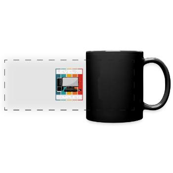 Niveau 70 Est atteint - Cadeau - Mug panoramique uni - noir - Devant