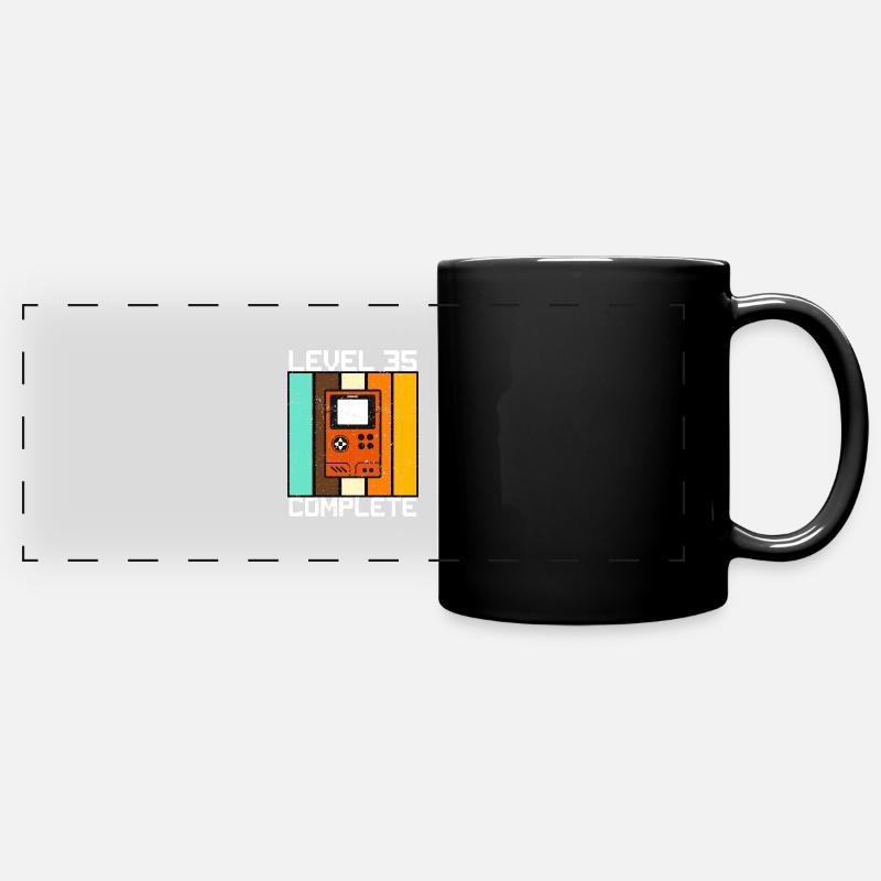 Level 35 Is Reached - Gift - Full Colour Panoramic Mug - black