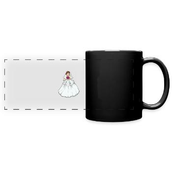 Liebe Big Day - Panorama-Tasse farbig - Schwarz - Vorne