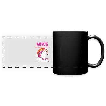 Ausbildung Medizinische Fachangestellte MFA - Panorama-Tasse farbig - Schwarz - Vorne
