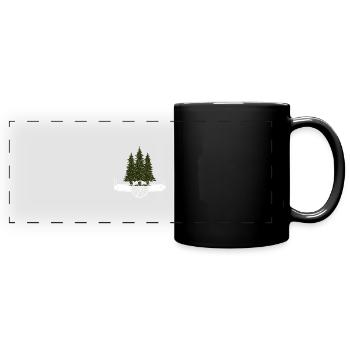Tronçonneuse Axt Förster Bois Scie chaîne - Mug panoramique uni - noir - Devant