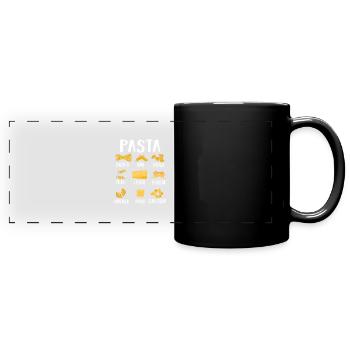 Pasta - Panorama-Tasse farbig - Schwarz - Vorne
