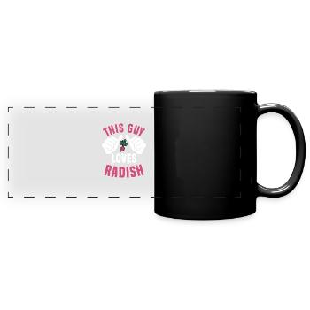 Radishes lovers - Full Colour Panoramic Mug - black - Front