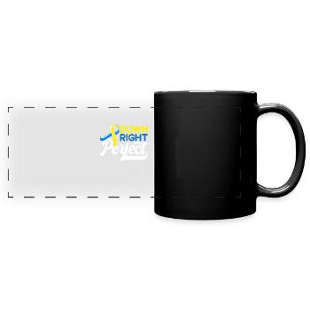 Syndrome de Down Right Perfect Down - Mug panoramique uni - noir - Devant