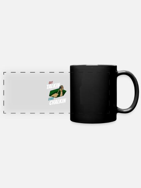 Billiard - Panorama-Tasse farbig - Schwarz