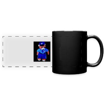 Polizist ,sheriff . Cop - Panorama-Tasse farbig - Schwarz - Vorne