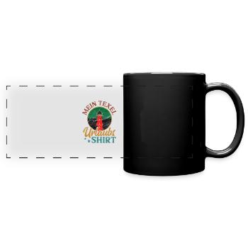 Leuchtturm Holland Insel Texel Urlaubs - Panorama-Tasse farbig - Schwarz - Vorne