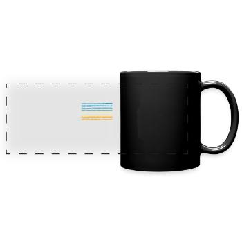 Retro Percussion Music Drummer - Full Colour Panoramic Mug - black - Front