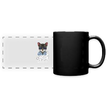 Travel Agent Cat Art For Tourism Advisors - Full Colour Panoramic Mug - black - Front