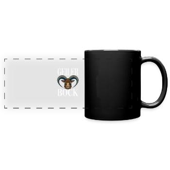 Geiler Bock - Panorama-Tasse farbig - Schwarz - Vorne