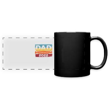 DAD Vater T-Shirt Vatertag 2022 Papa 2022 Werdende - Panorama-Tasse farbig - Schwarz - Vorne