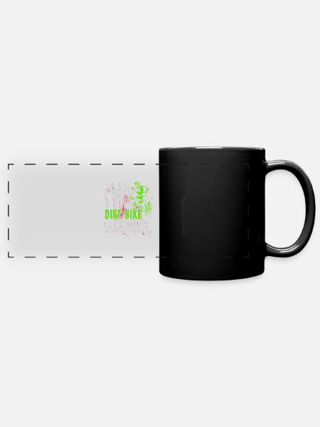 Dirt Bike - Panorama-Tasse farbig - Schwarz