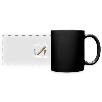 Zigarre - Panorama-Tasse farbig - Schwarz - Vorne