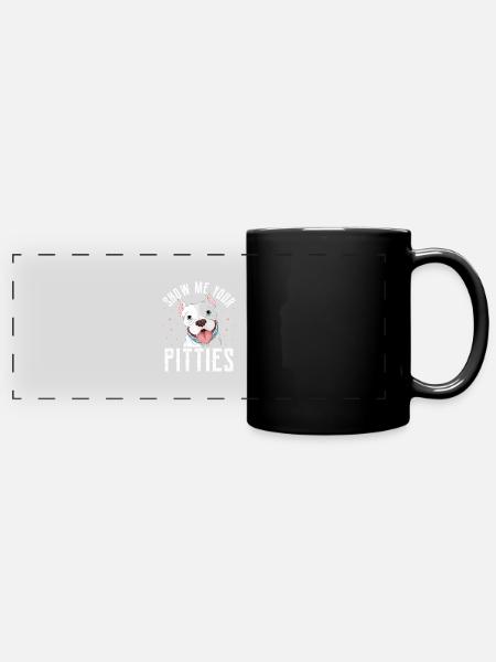 Pitbull - Panorama-Tasse farbig - Schwarz