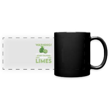 Limette Liebhaber - Panorama-Tasse farbig - Schwarz - Vorne