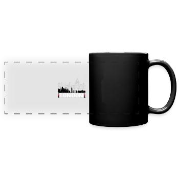 London - Panorama-Tasse farbig - Schwarz - Vorne