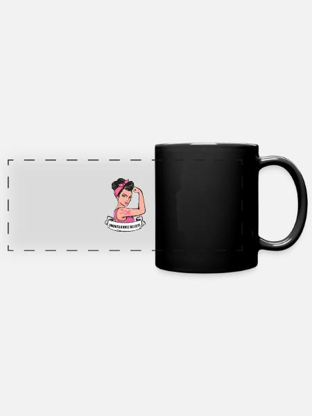 Brustkrebs-Überlebende Unzerbrechliche starke Frau - - Panorama-Tasse farbig - Schwarz