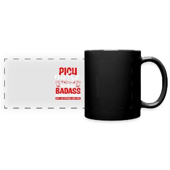 Picu Nurse Miracle Worker Nursing Essentials - Panorama-Tasse farbig - Schwarz - Vorne