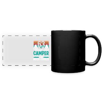63 Year Old Camper Scouting Camping 63 Birthday - Panorama-Tasse farbig - Schwarz - Vorne