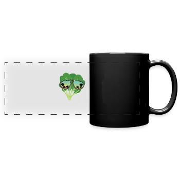 Spinat Sonnenbrille - Panorama-Tasse farbig - Schwarz - Vorne