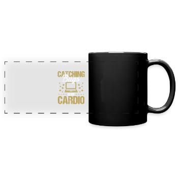 Assurance qualité Catching Bugs est mon code cardio - Mug panoramique uni - noir - Devant