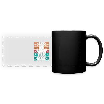 Testing Ask me about your Bugs Quality Assurance - Panorama-Tasse farbig - Schwarz - Vorne