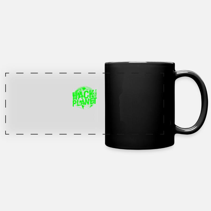 Hack the Planet Softwareentwickler - Anonymous - Panorama-Tasse farbig - Schwarz
