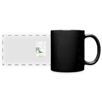 Ich liebe es, wenn Sie das Trinkgeld eingeben - Cocktail Bar - Panorama-Tasse farbig - Schwarz - Vorne